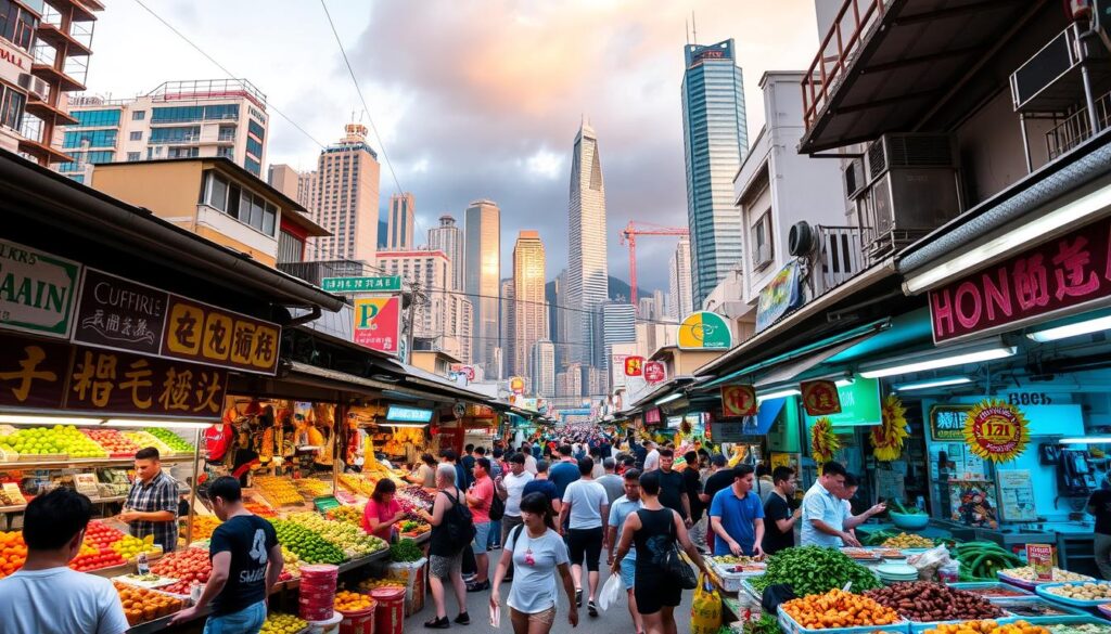 Hong Kong food market