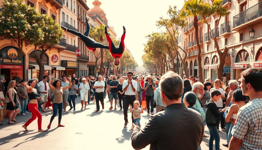 La Rambla street performers