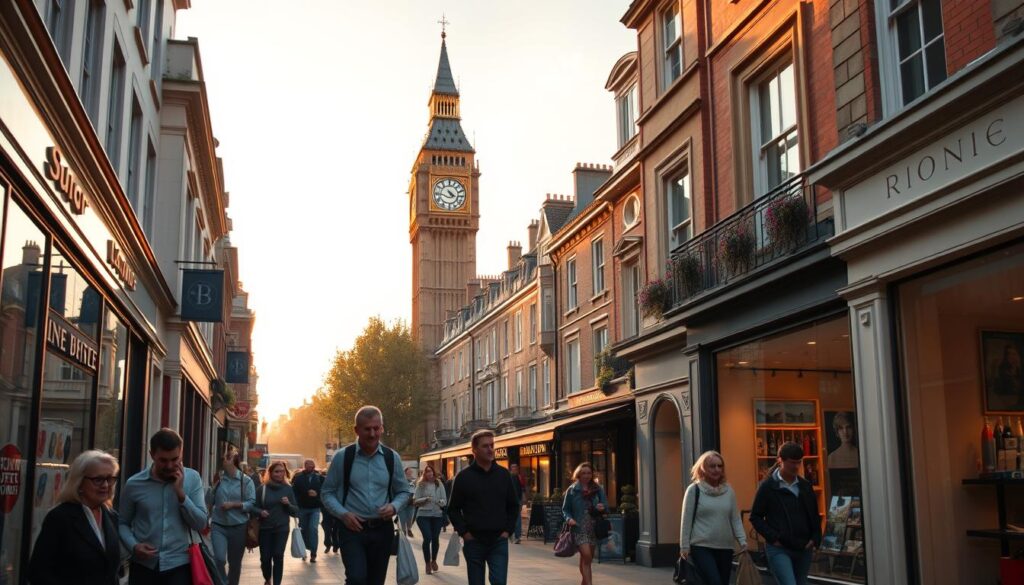 London shopping scene